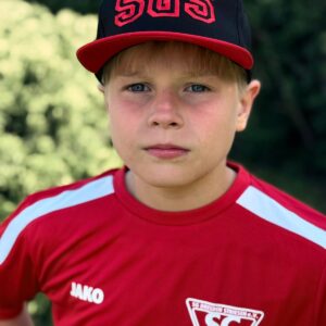 Basecap schwarz/rot